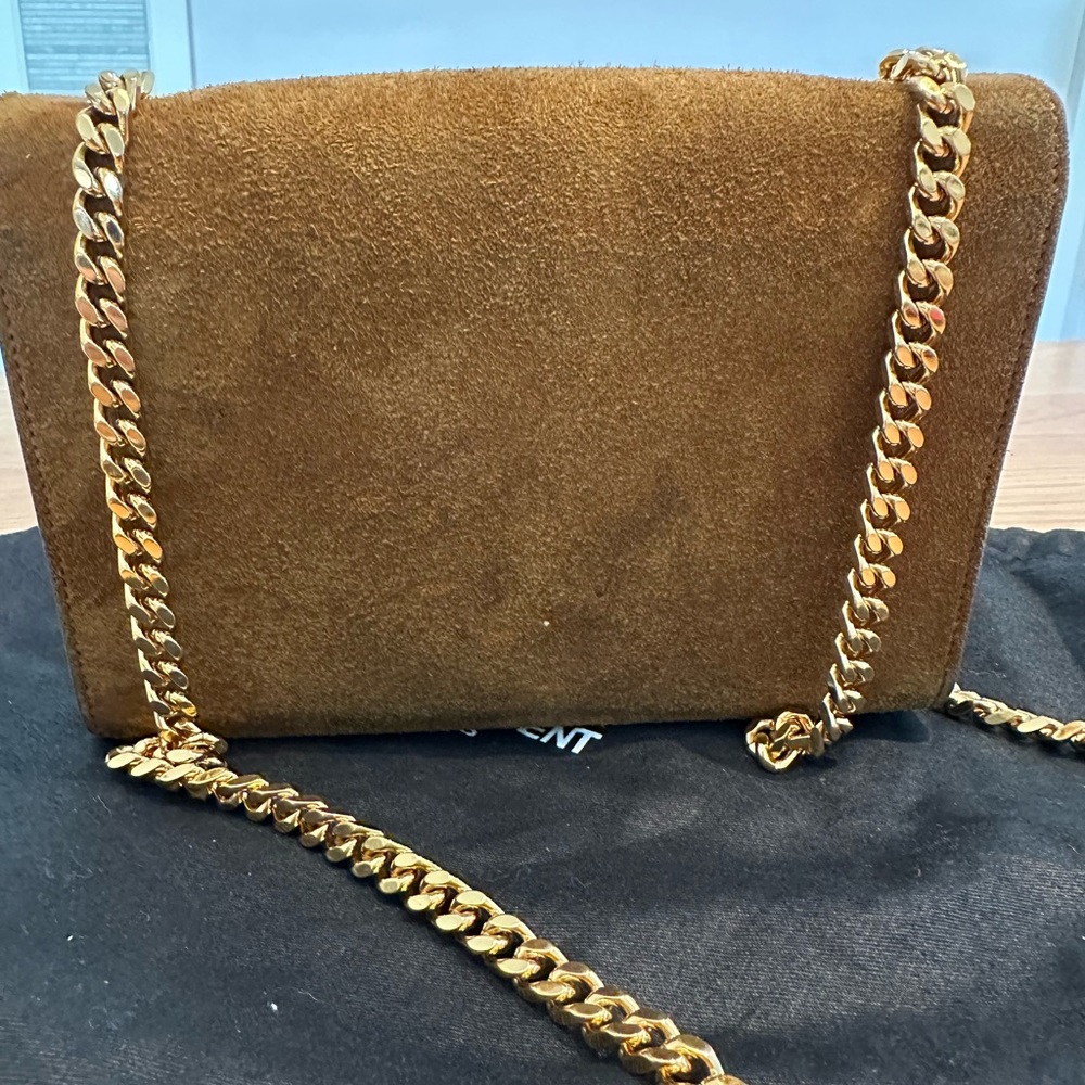 Saint Laurent Brown Suede Small Kate Tassel Crossbody Bag - Picture 6 of 16